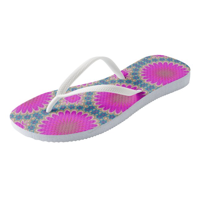 Chanclas Flor retro floral Mandala psicodélica (Angular)