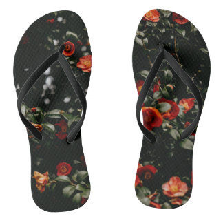 Chanclas Flor roja 