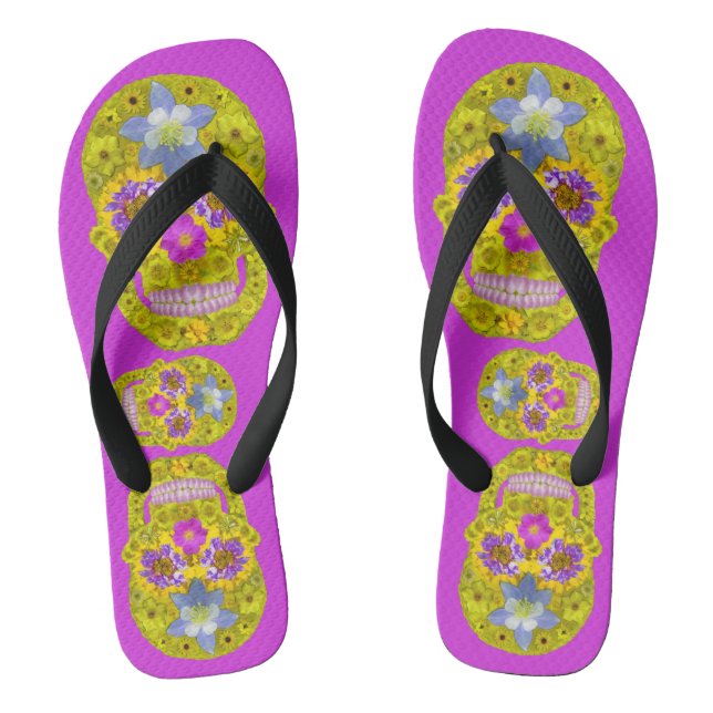 Chanclas Flor Skull 3 (Plantilla)
