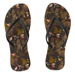 Chanclas Flora de conejos y bosques 3 Flip Flops