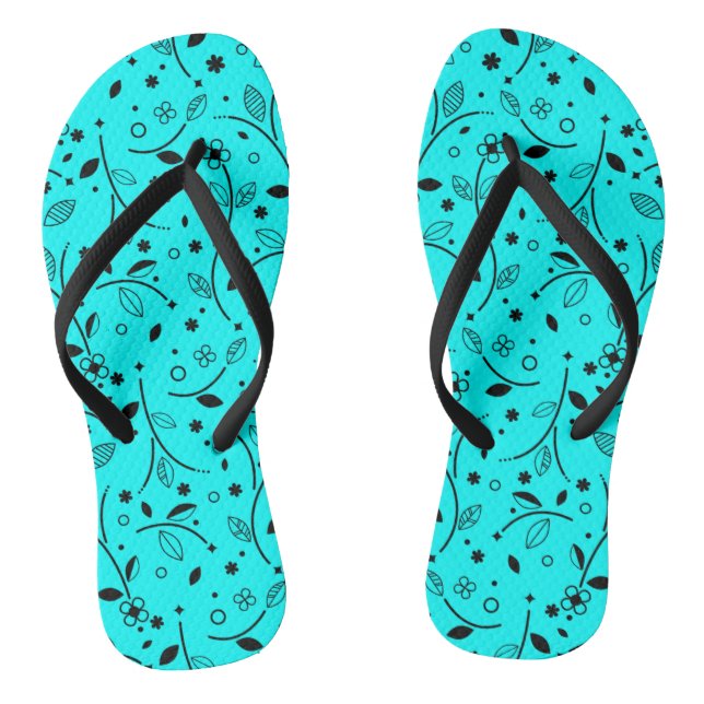 Chanclas Floral AZUL verano    patternflip flops (Plantilla)