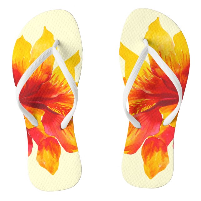 Chanclas Floral Hawaii Flip Flops amarillo (Plantilla)