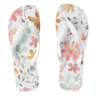 Chanclas Floral Impresión Adultos Flip Flops
