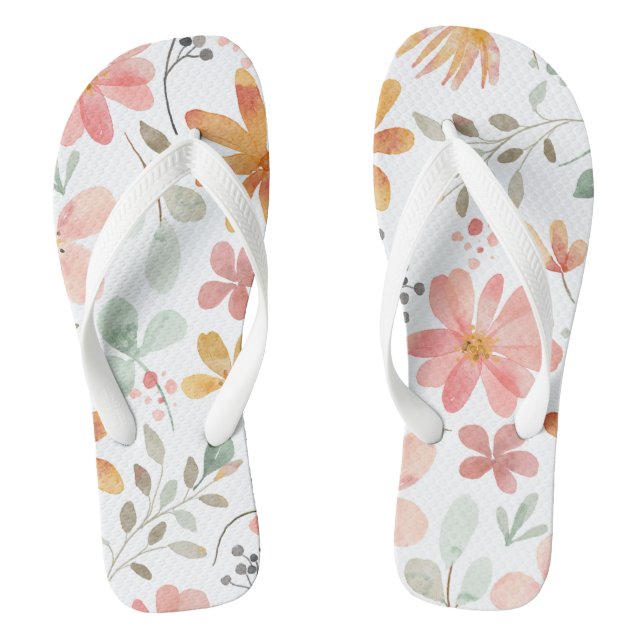Chanclas Floral Impresión Adultos Flip Flops (Plantilla)