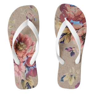 Chanclas Floral rústica vintage
