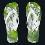 Chanclas Floral tropical Sr. Groom ID475<br><div class="desc">Crea unas copas especiales para el novio con este bonito diseño de vegetación tropical. El llamativo texto del guión 'mr' es opcional y se puede eliminar para usar la plantilla en otras ocasiones. Busque ID475 para ver otros productos con este diseño,  incluyendo papel boda y más.</div>