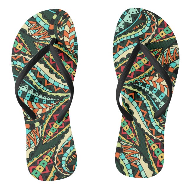 Chanclas Floral Y Glamour Sin Costuras Elegante   (Plantilla)