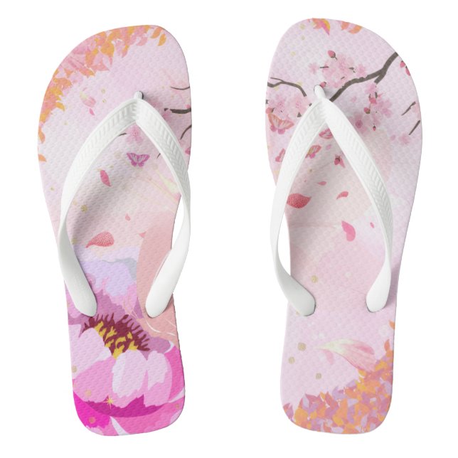Chanclas Florales Rosas (Plantilla)