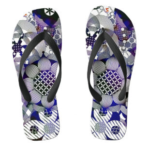 Chanclas Flores abstractas Flores de tinta de la pluma Dama