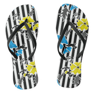 Chanclas Flores amarillas amarillas florales sin foco hojas