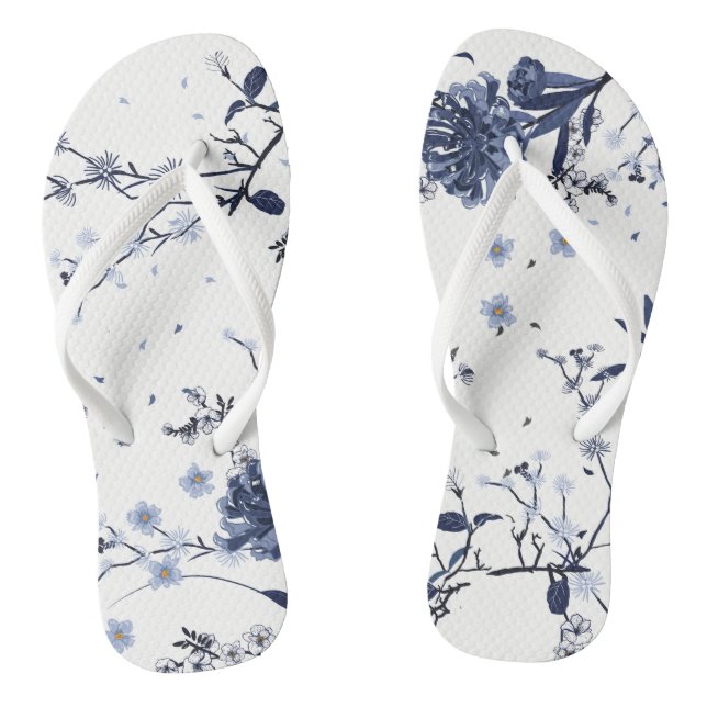 Chanclas Flores azules (Plantilla)
