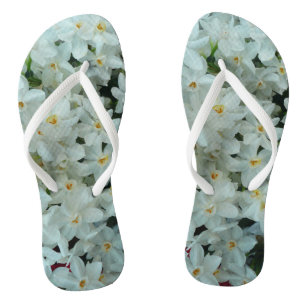 Chanclas Flores blancas de arcissus paperblancas