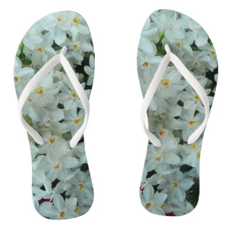 Chanclas Flores blancas de arcissus paperblancas