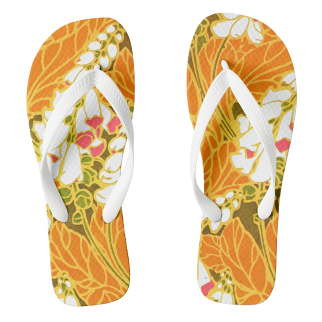 Chanclas Flores blancas en forma de campana de estilo Art D (Plantilla)