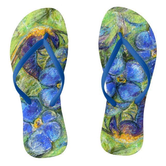 Chanclas Flores de abeja y olvidadiza (Plantilla)
