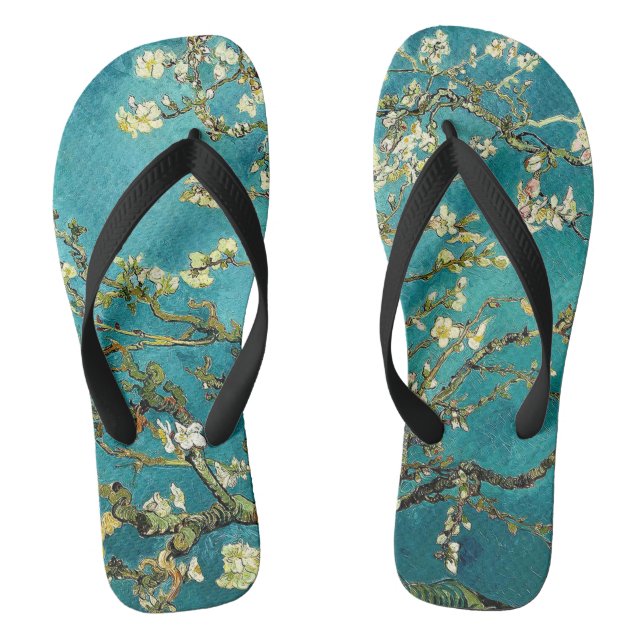 Chanclas Flores de almendro de Van Gogh Clasicismo Impresio (Plantilla)