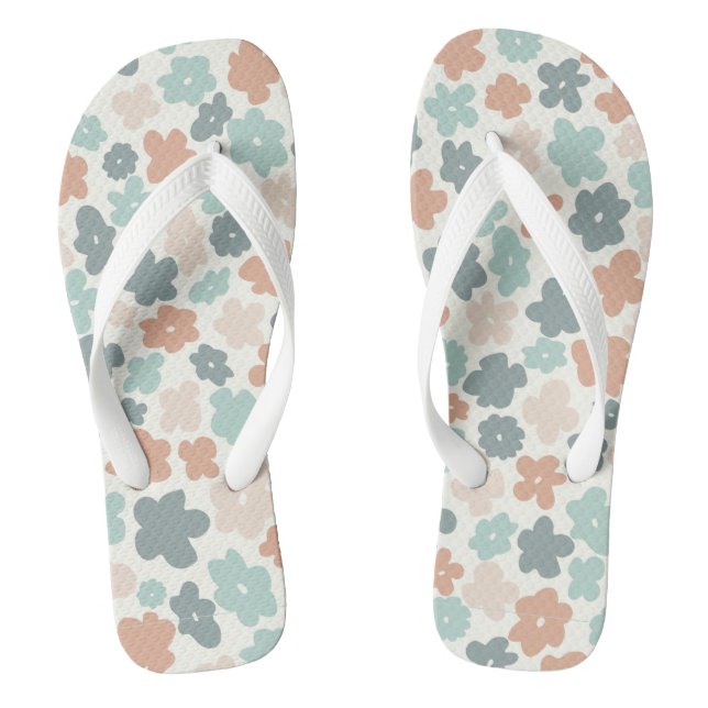 Chanclas Flores de Boho pastel (Plantilla)