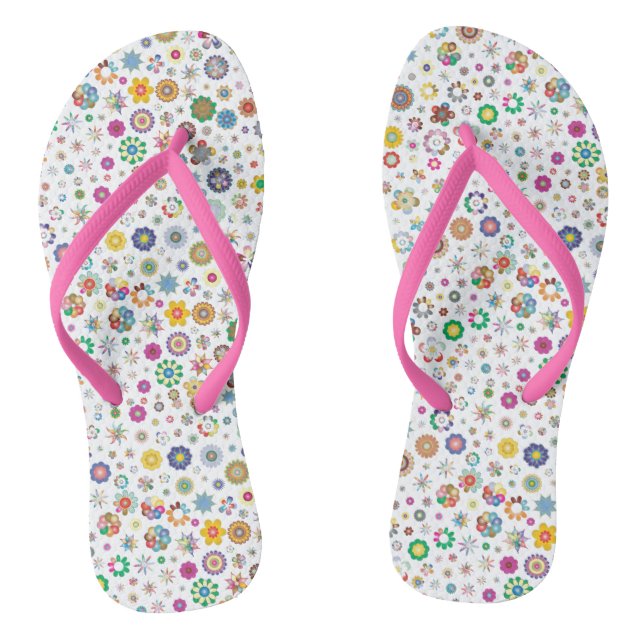 Chanclas Flores de bonito - coloridos Flip Flops (Plantilla)