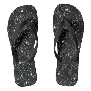 Chanclas Flores de cattleya de orquídeas sin rompeolas