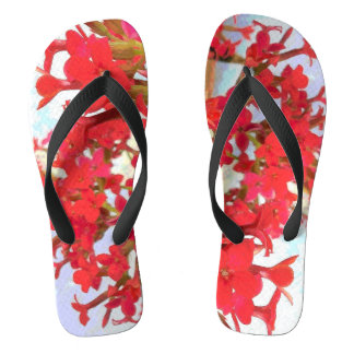 Chanclas Flores de Kalanchoe Rojo