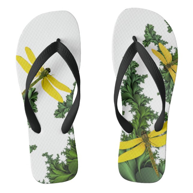 Chanclas Flores de la boca de los dragones amarillos (Plantilla)