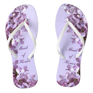 Chanclas Flores de Lilac floral Boda de honor