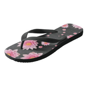 Chanclas Flores elegantes flotantes de Lotus rosa