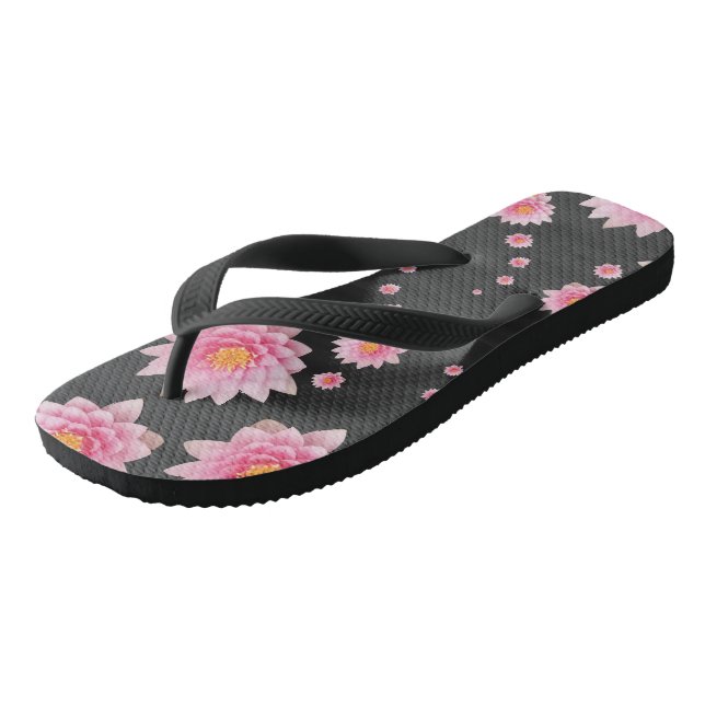 Chanclas Flores elegantes flotantes de Lotus rosa (Angular)