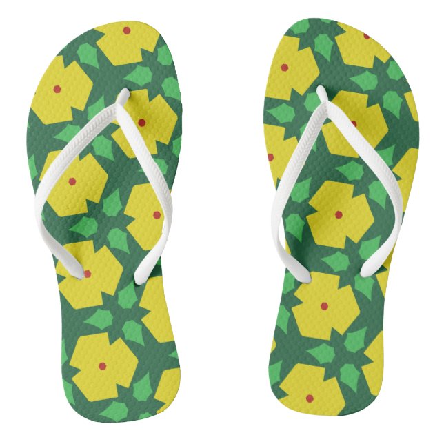 Chanclas Flores estilizadas Flip Flops (Plantilla)