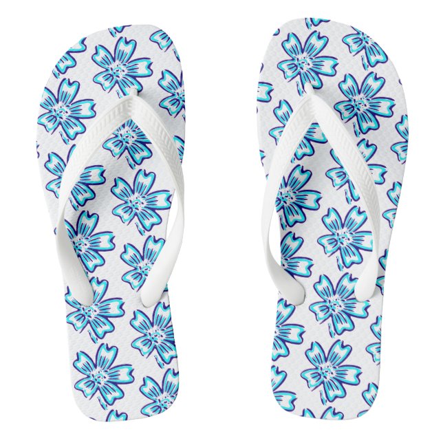 Chanclas Flores Flip Flops-Flip Flip Flops para adultos (Plantilla)