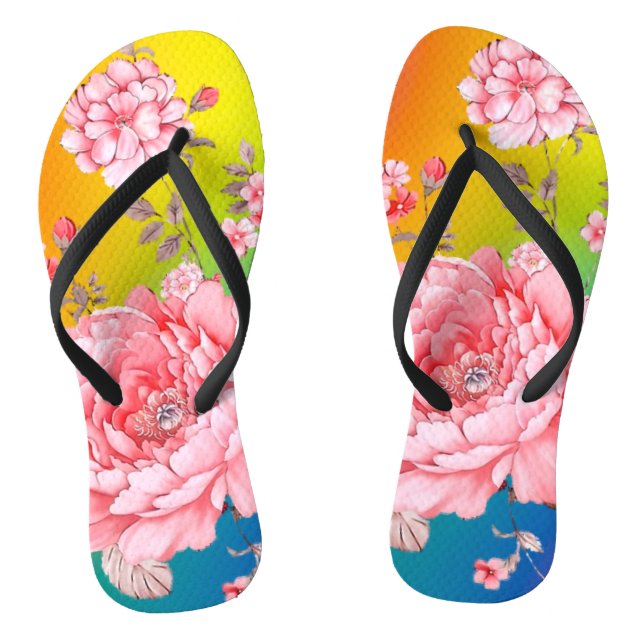 Chanclas Flores hermosas (Plantilla)