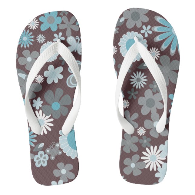 Chanclas Flores ilustrativas (Plantilla)