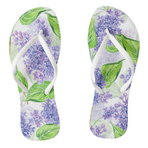 Chanclas Flores lilicas acuáticas