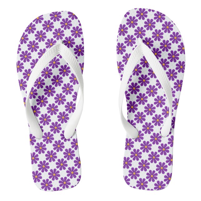 Chanclas Flores moradas de primavera (Plantilla)