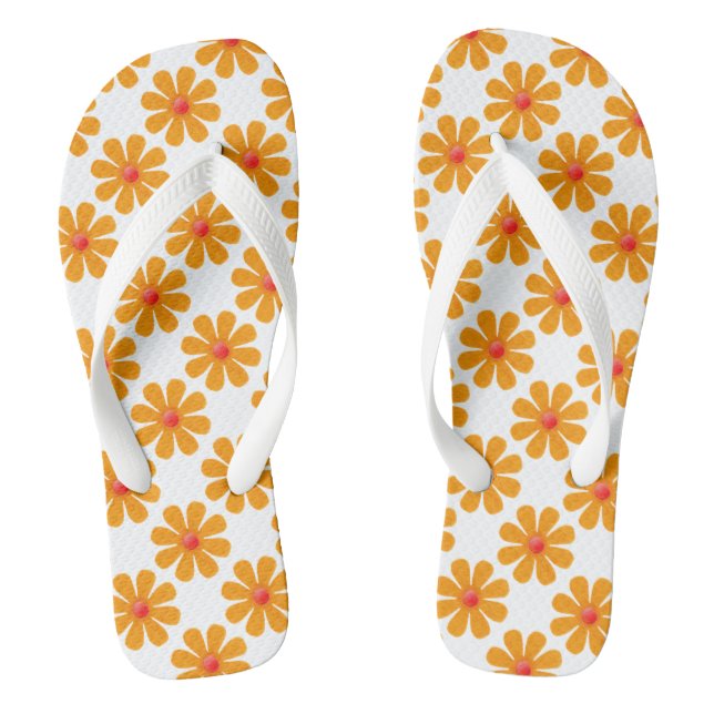 Chanclas Flores naranjas de primavera (Plantilla)