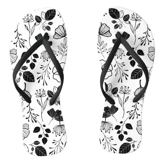Chanclas Flores negras incas (Plantilla)