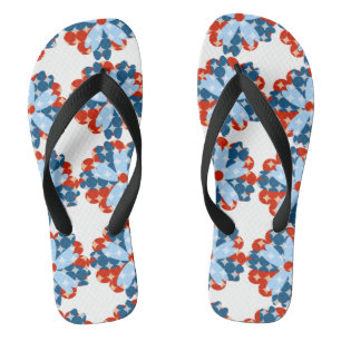 Chanclas Flores Patrióticas Lindas de Verano