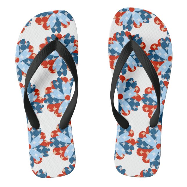 Chanclas Flores Patrióticas Lindas de Verano (Plantilla)