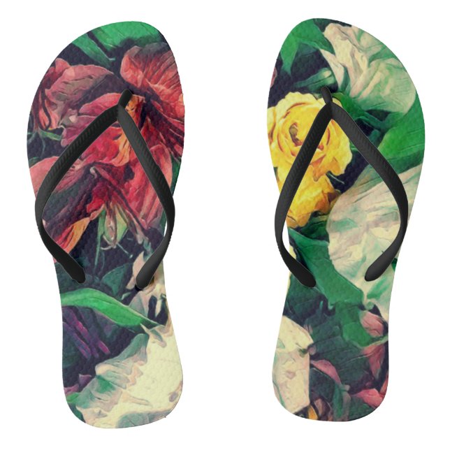 Chanclas Flores Por La Mañana (Plantilla)