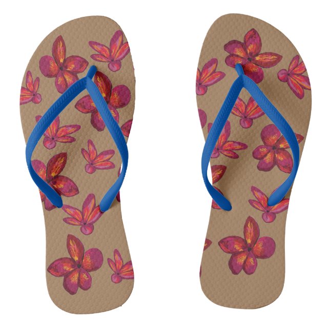 Chanclas Flores rojas (Plantilla)