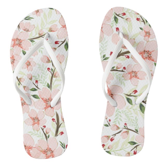 Chanclas Flores rosadas (Plantilla)