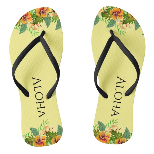 Chanclas Flores Tropicales Aloha (Plantilla)