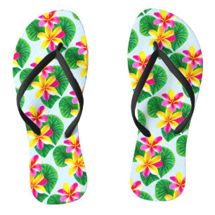 Chanclas Flores tropicales de plumeria