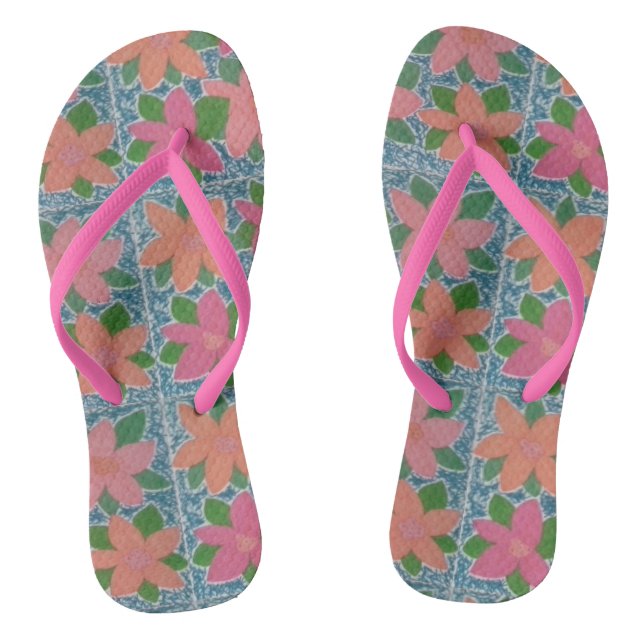 Chanclas Flores tropicales Flip Flops (Plantilla)