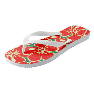 Chanclas Flores tropicales hawaianas Hibiscus Luau