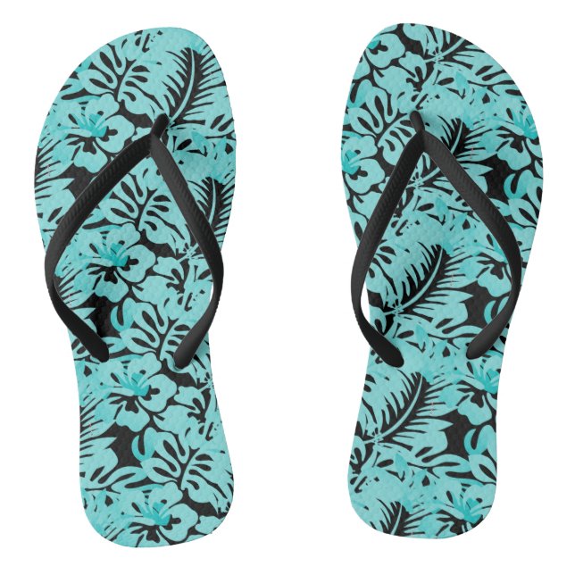 Chanclas Flores tropicales-volteadoras adultas (Plantilla)