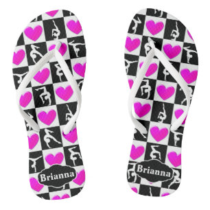 CHANCLAS FLUJOS GIMNAST FLIP PERSONALIZADOS DE CORAZÓN DE C