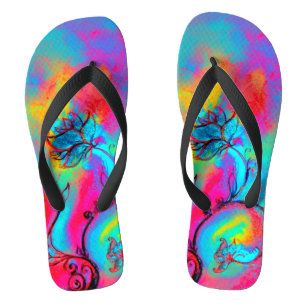 Chanclas FLUJOS SIMILARES amarillo rosa azul verde azulado