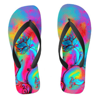 Chanclas FLUJOS SIMILARES amarillo rosa azul verde azulado