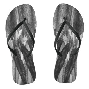Chanclas folletos blancos y negros contemporáneos inusuales